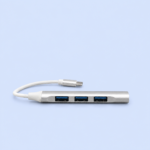 Premium Aluminum 4-Port USB-C to USB 3.0 Hub – High-Speed Data Transfer Adapter - Image 3
