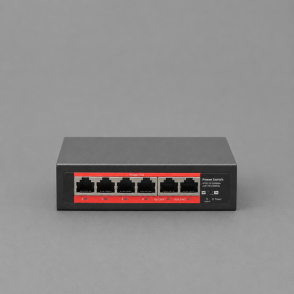 6-Port PoE Switch - 4 PoE Ports + 2 Uplink Ports, 100Mbps Terabyte PowerEdge
