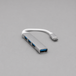 Premium Aluminum 4-Port USB-C to USB 3.0 Hub – High-Speed Data Transfer Adapter