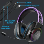 Zeb Jet Pro Gaming Headphone with Multicolor Lights - Image 3