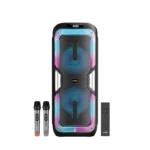 SoundPro 600 Wireless Bluetooth Party Speaker with Dual Wireless Microphones, RGB Lights & Deep Bass