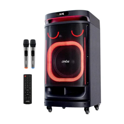 Rockstar 1012 Wireless BT Party Speaker 140W RMS with 12 Inch Woofer, Dual Wireless Mic, Bluetooth, FM Radio & TWS