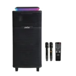 SoundMax 1002 Wireless BT Party Speaker with Dual Wireless Mic, Deep Bass, Bluetooth, USB, FM & TWS Support
