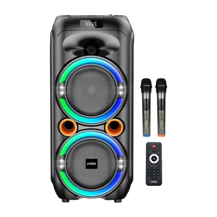 Party 208 Wireless BT Party Speaker with Deep Bass, RGB LED Lights, TWS Function & Rechargeable Battery