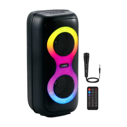 SoundPro 210 Wireless BT Party Speaker with Bluetooth, RGB Lights, USB Playback, FM Radio & Deep Bass Sound