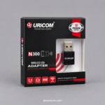 URICOM N300 Mini USB Wireless Wi-Fi Adapter | 300Mbps High-Speed 2.4GHz Network Dongle | Mini Wireless Receiver WiFi Chip for Laptop and Desktop PC