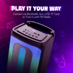 MS304 Wireless BT Party Speaker with Powerful Sound, RGB LED Lights, TWS Support & Rechargeable Battery - Image 2