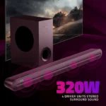SoundHub 410 Wireless BT Soundbar with Wireless Subwoofer, Powerful Deep Bass, Bluetooth Connectivity & Premium Home Theater Sound System - Image 2