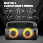 SoundMax 400 Wireless BT Speaker with Deep Bass, RGB LED Lights, Bluetooth Connectivity & Rechargeable Battery - Image 2