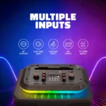 SoundMax 1002 Wireless BT Party Speaker with Dual Wireless Mic, Deep Bass, Bluetooth, USB, FM & TWS Support - Image 3