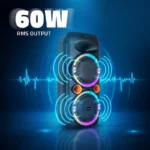 Party 206 Wireless BT Party Speaker with Powerful Bass, RGB LED Lights, TWS Support & Rechargeable Battery - Image 3