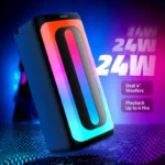 MS304 Wireless BT Party Speaker with Powerful Sound, RGB LED Lights, TWS Support & Rechargeable Battery - Image 3