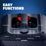 SoundPro 110 Wireless BT Party Speaker 80W RMS with Wireless Mic, Bluetooth, RGB Lights, FM Radio & Deep Bass - Image 4