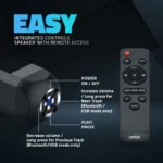 SoundHub 400 Wireless BT Soundbar with Wireless Subwoofer, Deep Bass, Bluetooth Connectivity & Premium Home Theater Audio System - Image 3