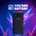 SoundMax 1002 Wireless BT Party Speaker with Dual Wireless Mic, Deep Bass, Bluetooth, USB, FM & TWS Support - Image 4