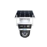 HIFOCUS 3MP Dual Lens 4G Solar CCTV Camera with Dual View, PT Control, Color Night Vision, PIR Motion Detection & Two-Way Audio