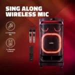 Rockstar 1012 Wireless BT Party Speaker 140W RMS with 12 Inch Woofer, Dual Wireless Mic, Bluetooth, FM Radio & TWS - Image 5