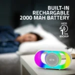 BT101 Wireless BT Speaker with Powerful Bass, Bluetooth Connectivity, FM Radio & Rechargeable Battery - Image 4
