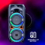 Party 208 Wireless BT Party Speaker with Deep Bass, RGB LED Lights, TWS Function & Rechargeable Battery - Image 5