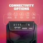 Rockstar 1112 Wireless BT Trolley Speaker 80W RMS with 12 Inch Woofer, Dual Wireless Mic, Bluetooth, USB, FM Radio - Image 5