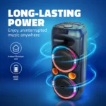 Party 206 Wireless BT Party Speaker with Powerful Bass, RGB LED Lights, TWS Support & Rechargeable Battery - Image 5