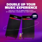 SoundMax 1501 Wireless BT Party Speaker with Bluetooth, USB, FM Radio, RGB Lights & Deep Bass - Image 6