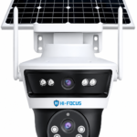 Hi-Focus HC-IPC-SDJ40N3-SLR4G 4G Solar Dual Lens PTZ CCTV Camera with Color Night Vision & Two-Way Audio