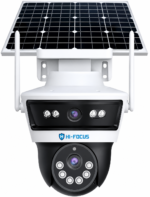 Hi-Focus HC-IPC-SDJ40N3-SLR4G 4G Solar Dual Lens PTZ CCTV Camera with Color Night Vision & Two-Way Audio