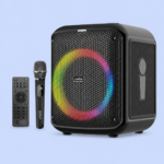 SoundPro 110 Wireless BT Party Speaker 80W RMS with Wireless Mic, Bluetooth, RGB Lights, FM Radio & Deep Bass