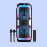 SoundPro 600 Wireless Bluetooth Party Speaker with Dual Wireless Microphones, RGB Lights & Deep Bass