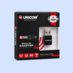 URICOM N300 Mini USB Wireless Wi-Fi Adapter | 300Mbps High-Speed 2.4GHz Network Dongle | Mini Wireless Receiver WiFi Chip for Laptop and Desktop PC