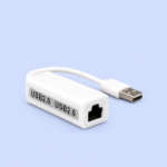 Premium USB 2.0 to RJ45 Fast Ethernet LAN Network Adapter Dongle | High-Speed Wired Internet Converter for Laptops, PC & Mac (White)