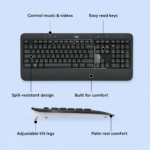 Logitech MK540 Advanced Wireless Keyboard & Mouse Combo - Image 6