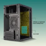 Zebronics Zeb Black Diamond Cabinet | Compact ATX PC Cabinet with USB 3.0 & Efficient Airflow Design - Image 5