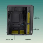 Zebronics Zeb Black Diamond Cabinet | Compact ATX PC Cabinet with USB 3.0 & Efficient Airflow Design - Image 7