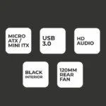 Zebronics Zeb Black Diamond Cabinet | Compact ATX PC Cabinet with USB 3.0 & Efficient Airflow Design - Image 9