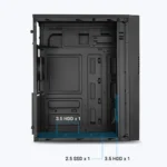 Zeb Lightning Gaming Cabinet | Premium RGB Mid Tower PC Case with Tempered Glass Side Panel - Image 4