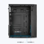 Zeb Lightning Gaming Cabinet | Premium RGB Mid Tower PC Case with Tempered Glass Side Panel - Image 5