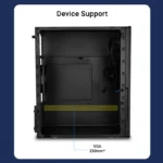 Zebronics Zeb Lumi Mini Tower Cabinet | Micro-ATX & Mini-ITX PC Cabinet with USB 3.0 and Efficient Cooling - Image 3