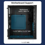 Zebronics Zeb Lumi Mini Tower Cabinet | Micro-ATX & Mini-ITX PC Cabinet with USB 3.0 and Efficient Cooling - Image 4