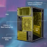Zebronics Zeb M3 Mini Tower Cabinet | Micro-ATX & Mini-ITX PC Cabinet with USB 3.0 and HD Audio - Image 3