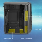 Zebronics Zeb M3 Mini Tower Cabinet | Micro-ATX & Mini-ITX PC Cabinet with USB 3.0 and HD Audio - Image 5