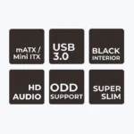 Zebronics Zeb Trim Slim Cabinet | mATX & Mini-ITX PC Cabinet with Dual USB 3.0 and ODD Support - Image 9