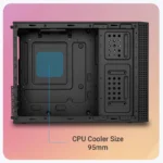 Zebronics Zeb Trim Slim Cabinet | mATX & Mini-ITX PC Cabinet with Dual USB 3.0 and ODD Support - Image 6