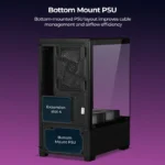 Zebronics Argon 2 Gaming Cabinet | Mid-Tower ATX Cabinet with RGB Lighting & Tempered Glass Side Panel - Image 7
