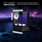 Zebronics Argon 2 Gaming Cabinet | Mid-Tower ATX Cabinet with RGB Lighting & Tempered Glass Side Panel - Image 3