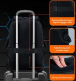 HP X Entry 28L Trolley Backpack – Black | Travel Bag - Image 5