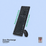 FINGERS Duo-Recharge Wireless Keyboard Mouse Combo - Image 6